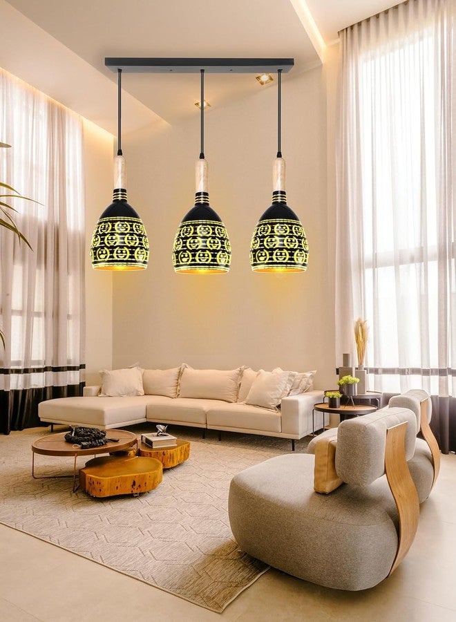 GAUVIK Black Smily Linear Cluster with Bulb/Pendent Light for Restaurant,Bedroom, Living Room for Decoration to Home Décor. - Image 5